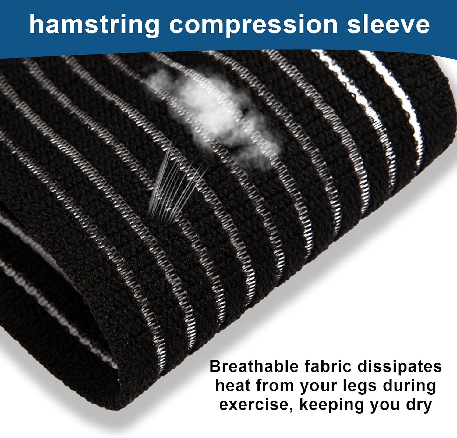 2 PCS Thigh Hamstring Compression Sleeve, Adjustable Thigh Compression Wraps for