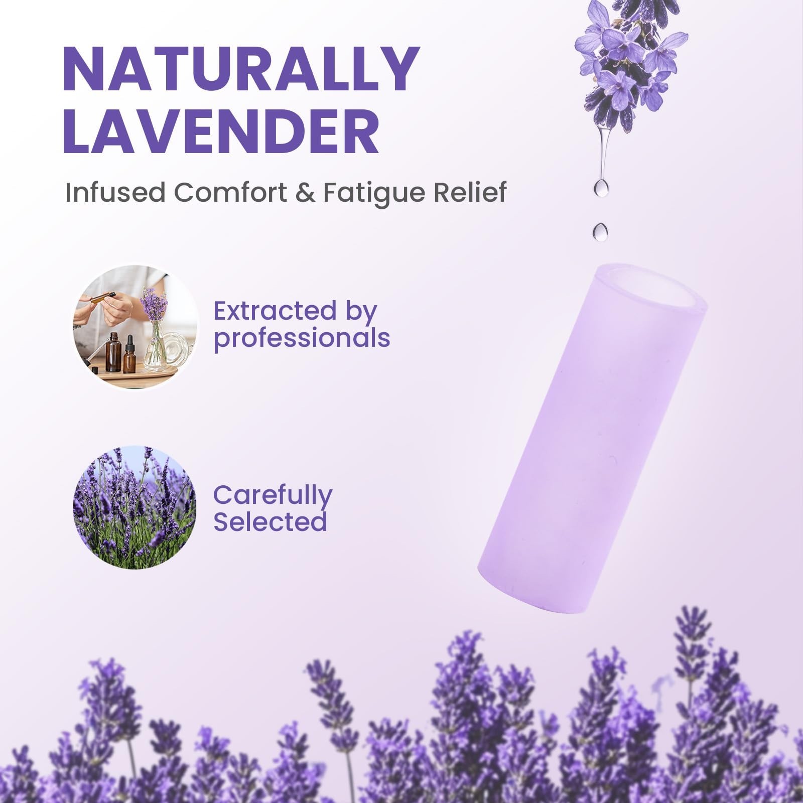 20 PCS Silicone Gel Finger Sleeves – Lavender Extract Cots for Cracking, Blister