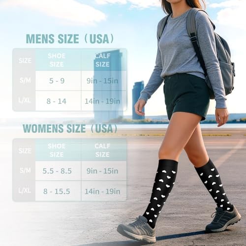 Copper Compression Socks for Women & Men (6 pairs) – Large-X-Large 03 Black