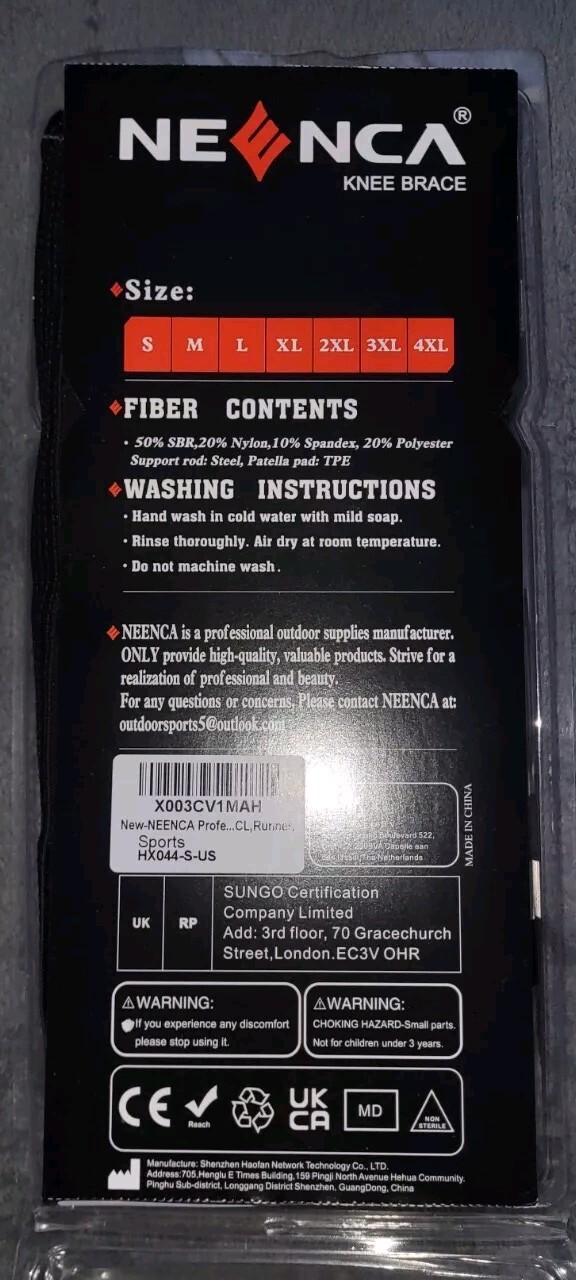 NEENCA HX-044 Professional Knee Brace for Knee Pain SIZE SMALL OPEN BOX SEE PICS