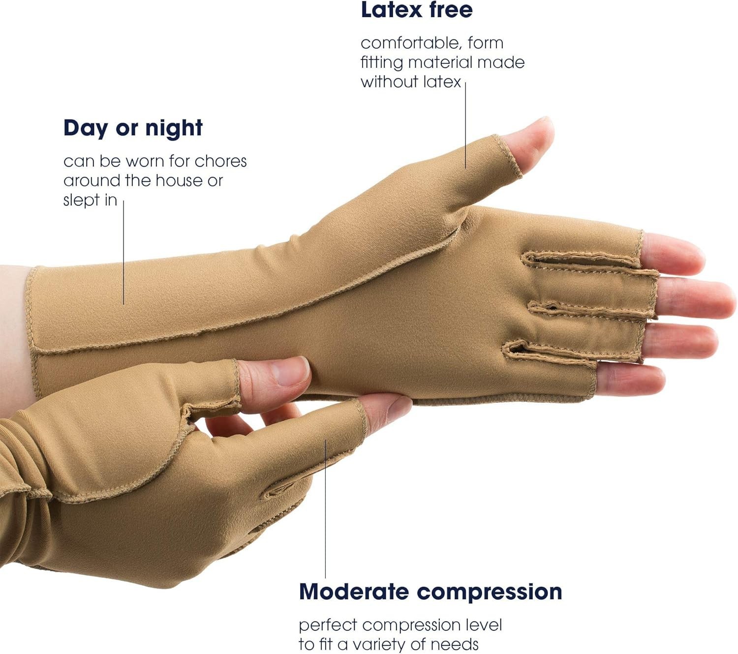 Arthritis Compression Gloves for Joint Pain Support Open Full Finger Design
