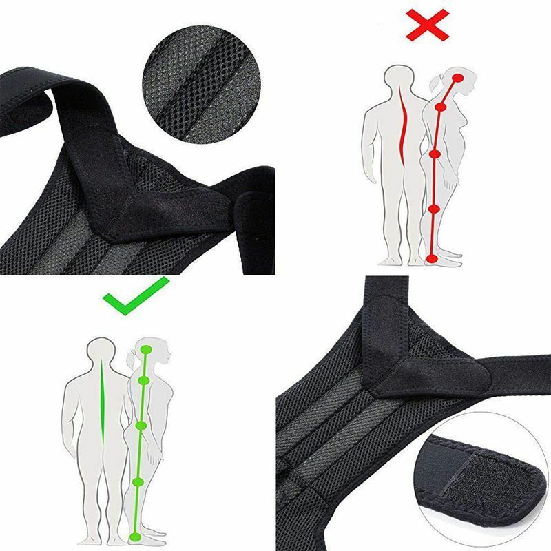 Corrector de Postura Espalda Lumbar Aliviar el dolor de Espalda y Hombro