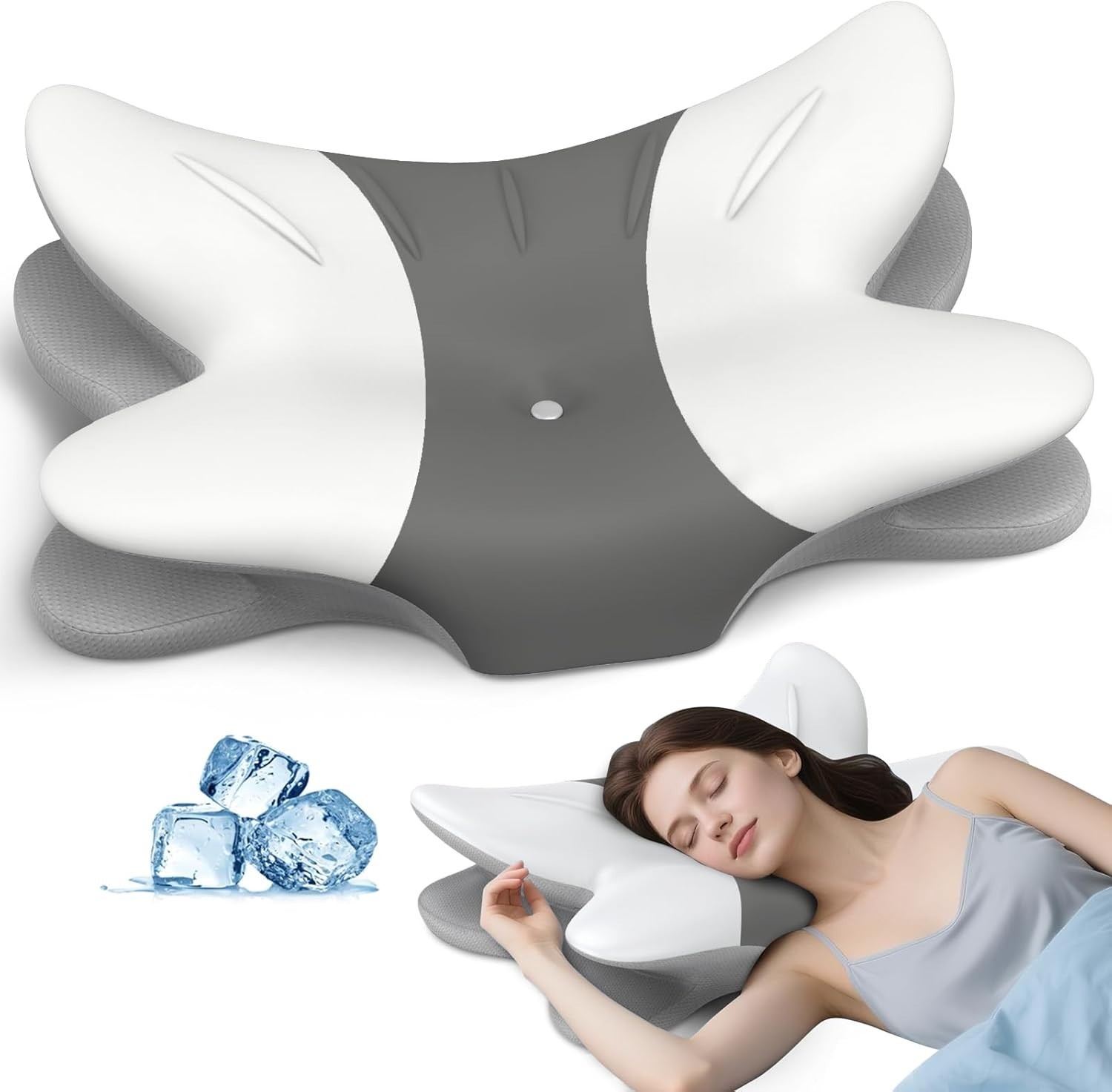 Almohada cervical – Almohadas de espuma viscoelástica para aliviar el dolor