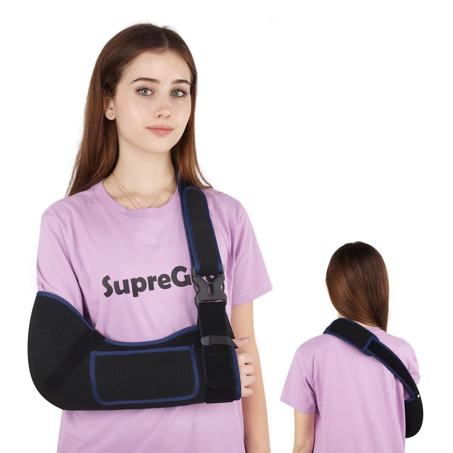 1 PCS Arm Sling Shoulder Immobilizer Women Men Breathable Brace Fit Left Right