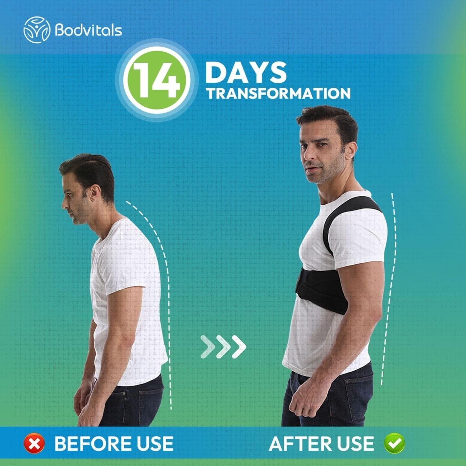 Back Brace Posture Corrector | Adjustable Back Corrector and Lightweight Back M