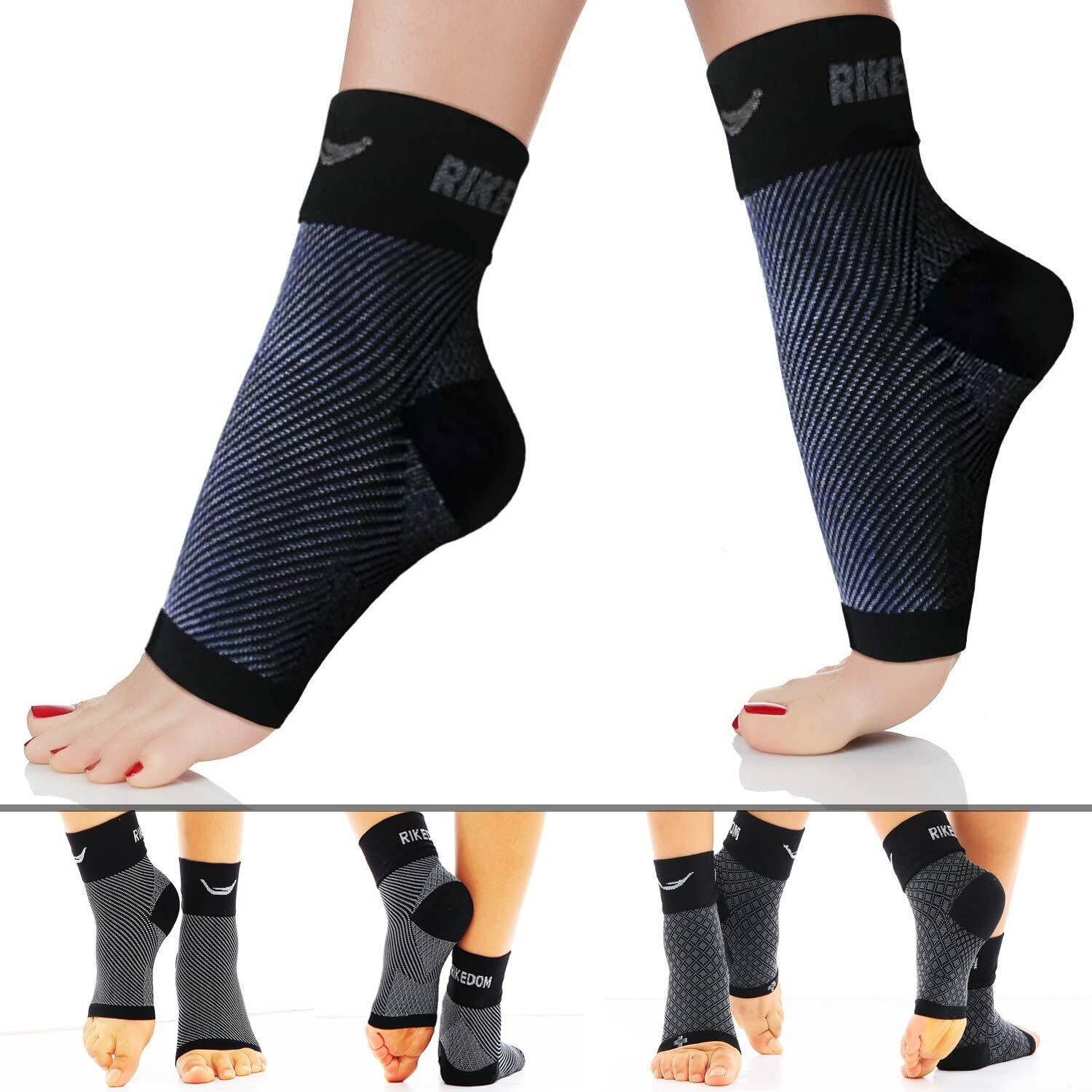 Compression Ankle Socks Foot Heel Sleeve Arthritis Pain Relief feet Support – L