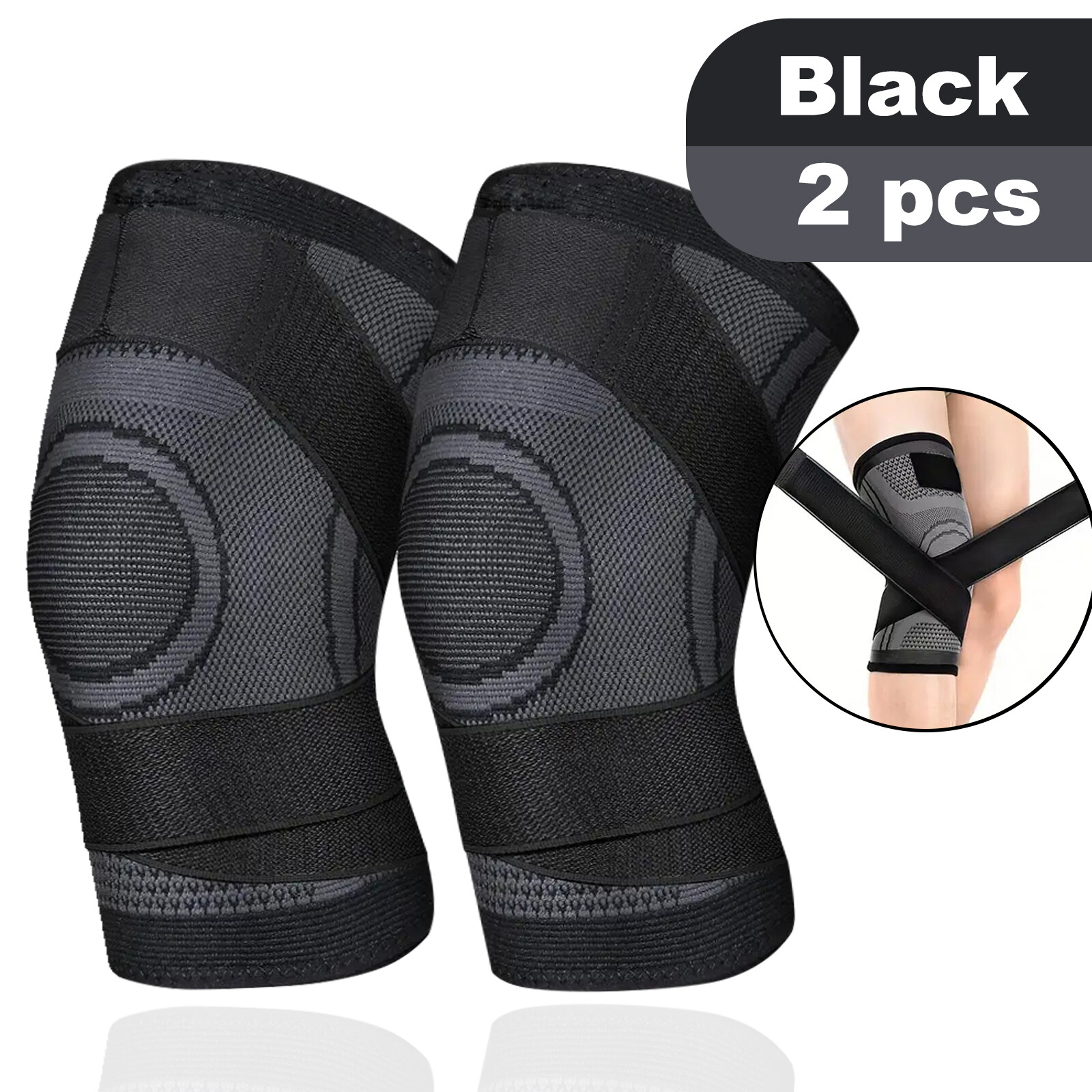 Circa Knee Savers Sleeve Compression Tendon Brace Arthritis Pain Relief 1x/2x