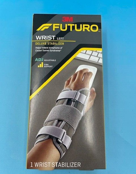 3M Futuro Wrist Deluxe Stabilizer LEFT Hand Adjustable Sizing Firm Support