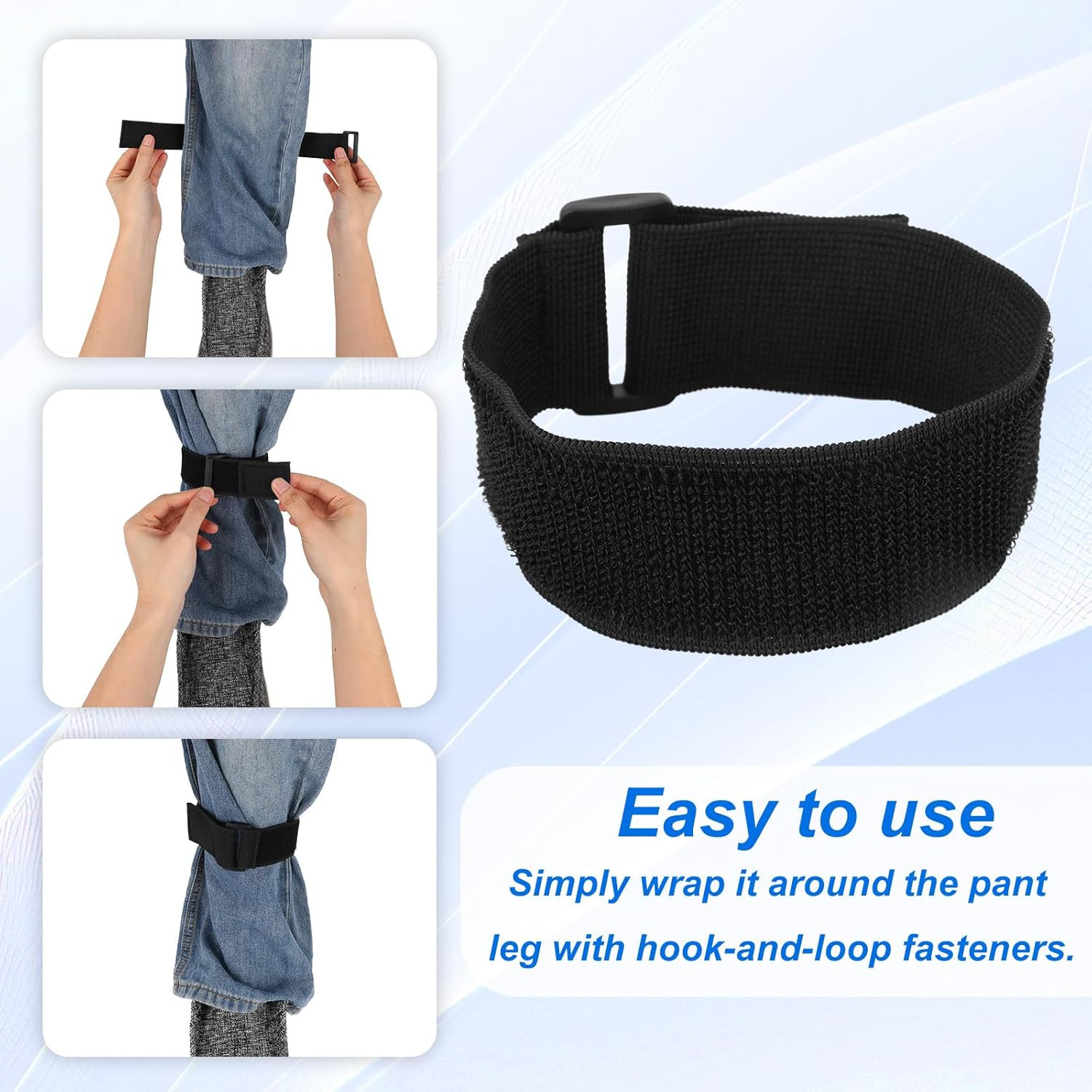 Elastic Ankle Straps, Nylon Adjustable Pant Leg Bands Unisex Boot Straps for Cyc