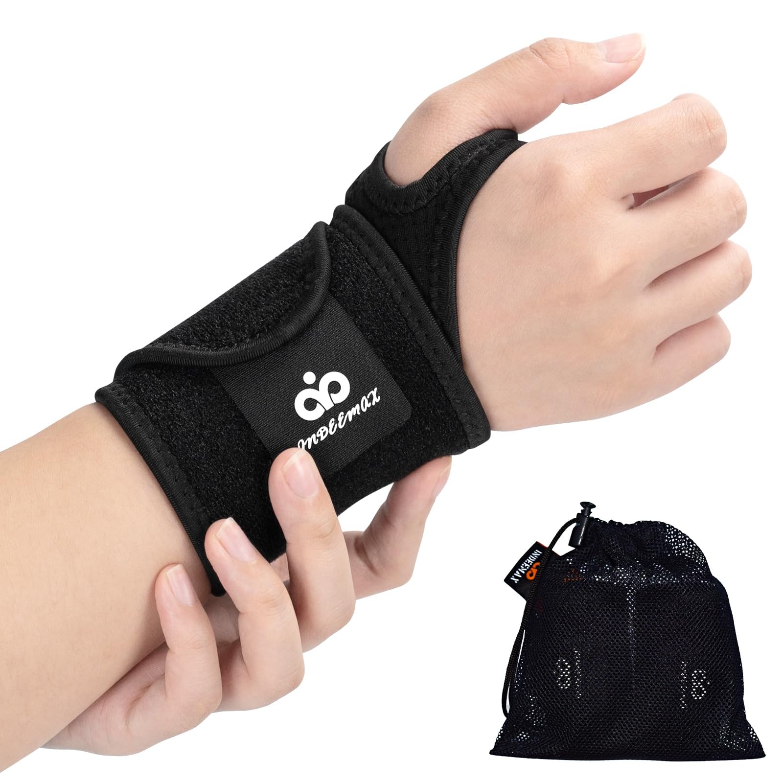 INDEEMAX Copper Carpal Tunnel Wrist Brace, 2 Pack One Size, Black