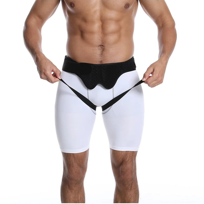 Adult Inguinal Hernia Support Belt Double Groin Truss Brace Pain Relief & Pads