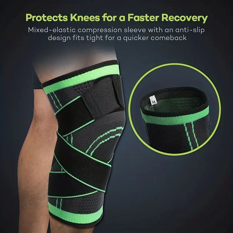 2x Knee Sleeve Compression Support for Arthritis Pain, Running Safety,Men/Women