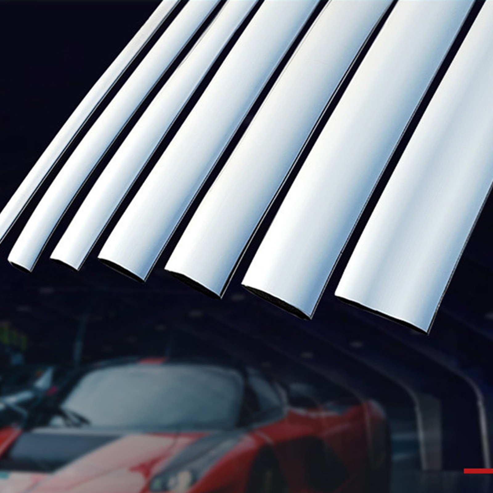 Durable Silver Car Chrome Styling Decor Moulding Trim Strip Tape Multi-size