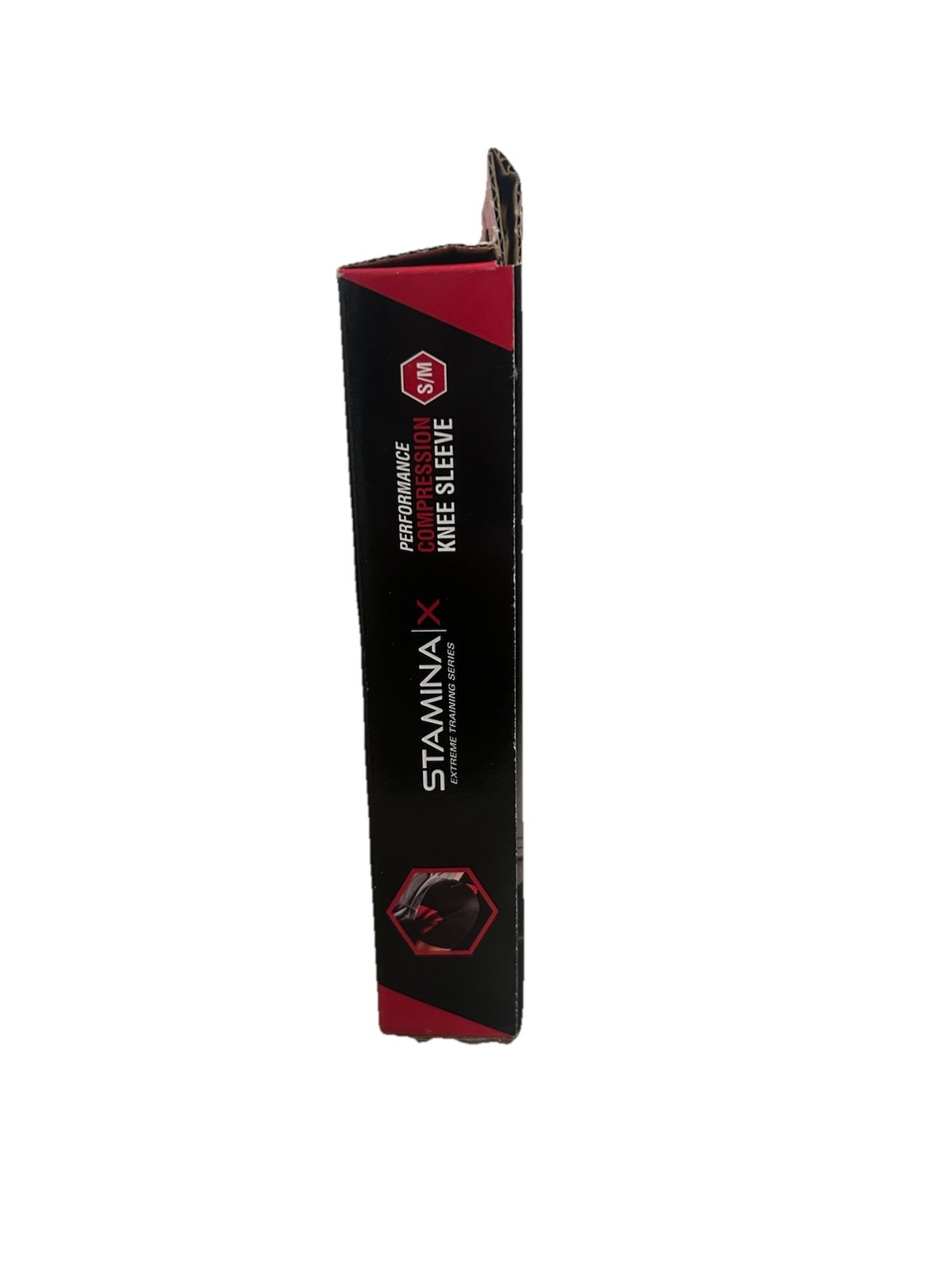 StaminaX Compression Knee Sleeve S/M 30-33 cm Black/Red Stabilization