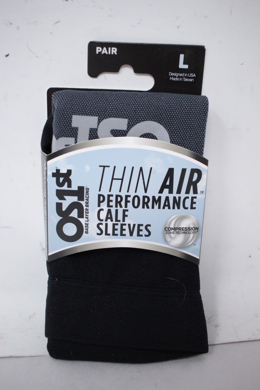 NEW OS1st Thin Air Performance Calf Sleeve Compression Reflective Pair Set Large