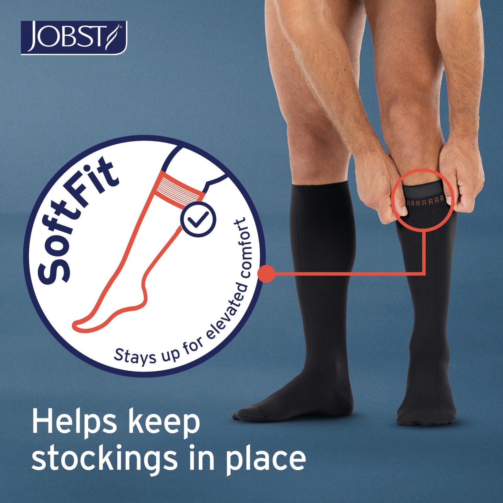 Jobst Formen Compression Socks 15-20 Mmhg Knee High Softfit Band Closed Toe