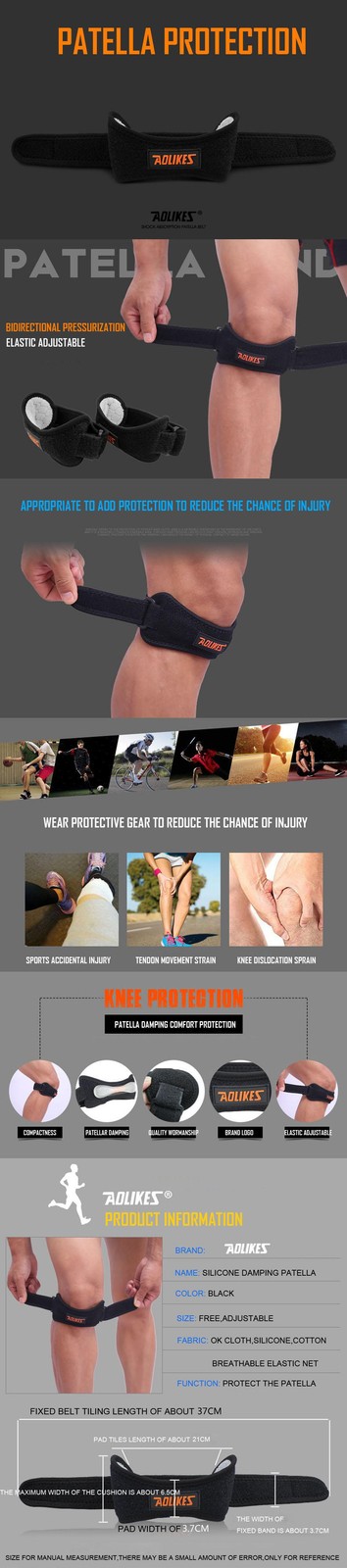 Aolikes 1pcs Knee Braces for Knee Pain,patella Knee Support Strap,adjustable Pat