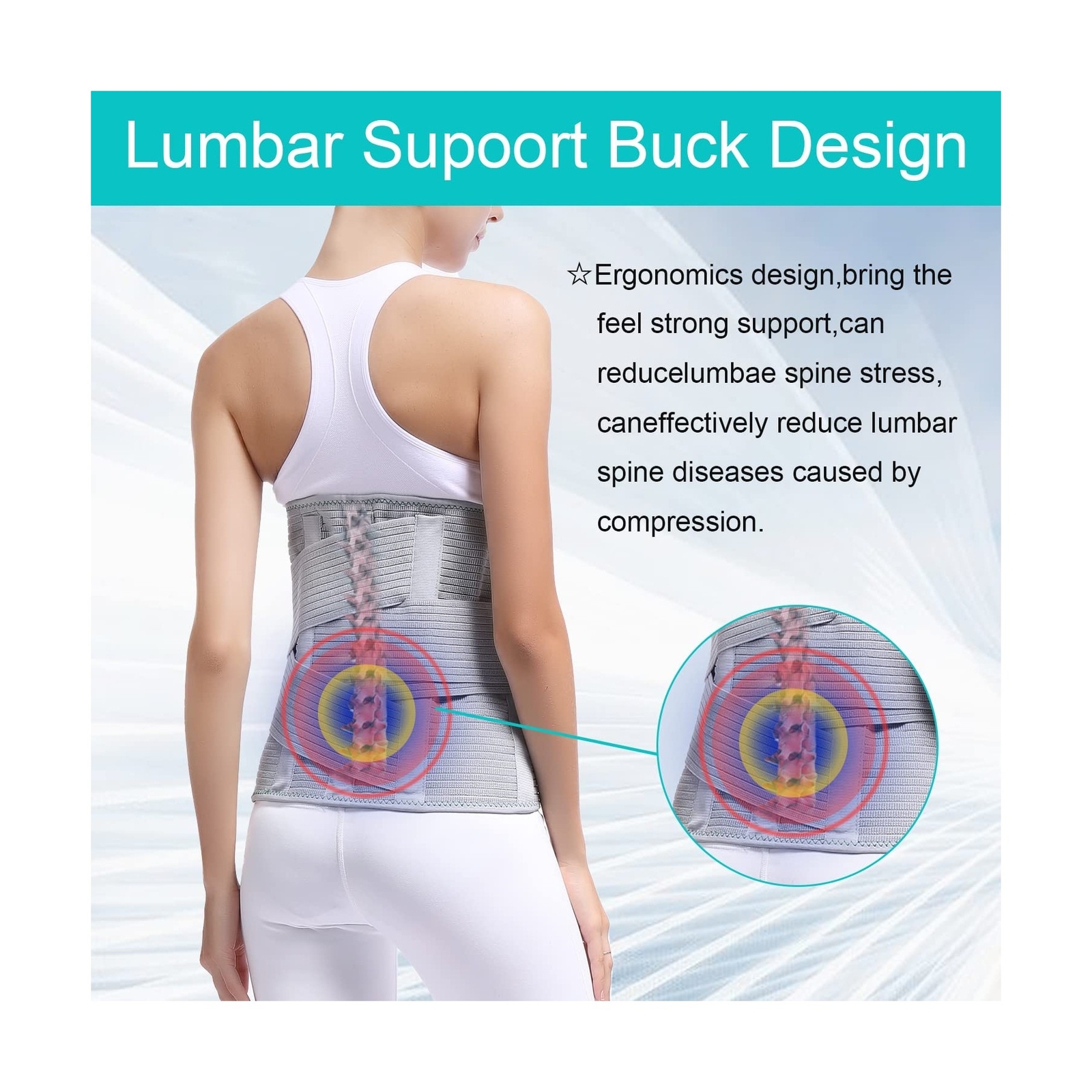 TANDCF Back Support,Entire Back Brace ,Lumbar Support Belt for Women & Men, A…