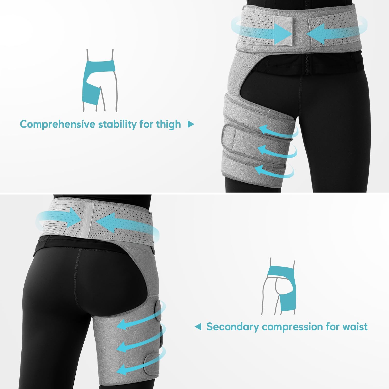 Faja Compresa Ajustable Para Nervio Ciatico Ortesis De Cadera Soporte De ingle