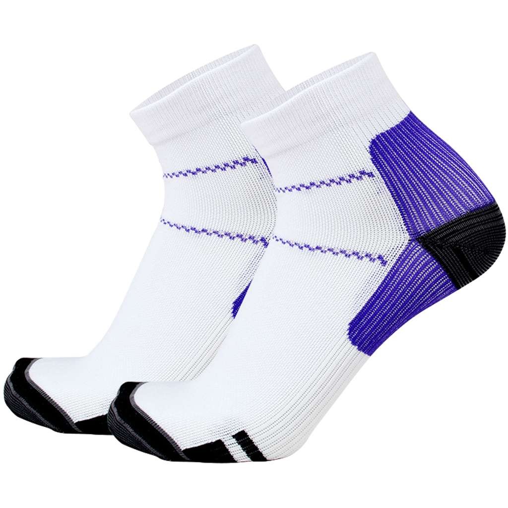 4 Pairs Compression Socks Plantar Fasciitis Arch Ankle Run Support For Men Women