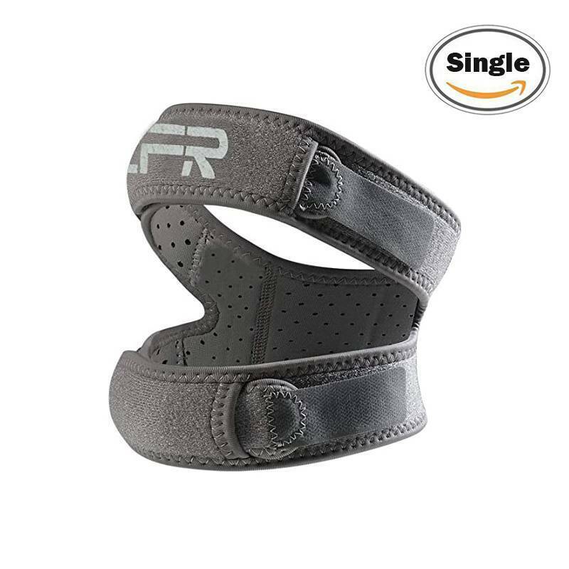 Patella Support Knee Brace Stabilizer Gel Padded Dual Strap for Knee Pain Relief