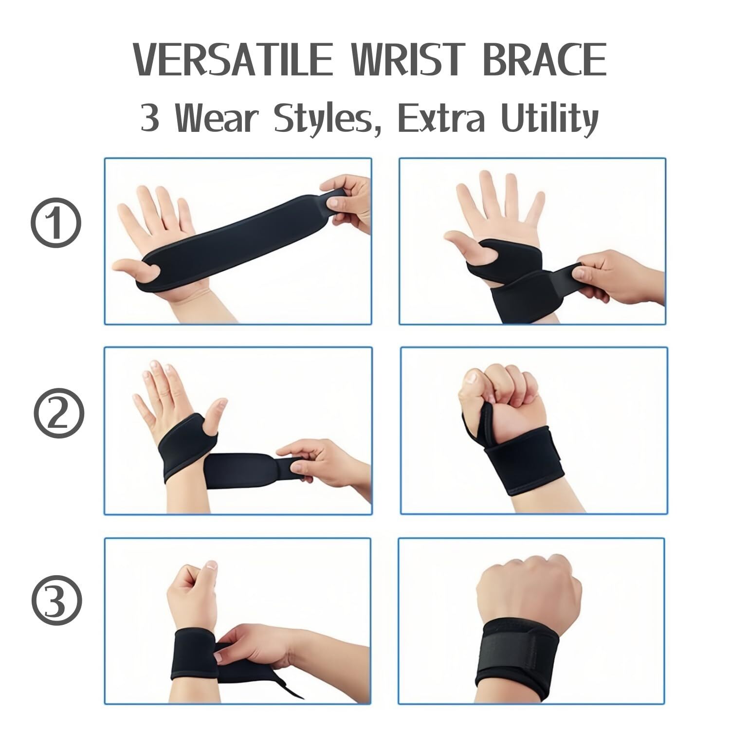 Wrist Hand Brace Support Carpal Tunnel Sprain Arthritis Gym Splint Left / Right