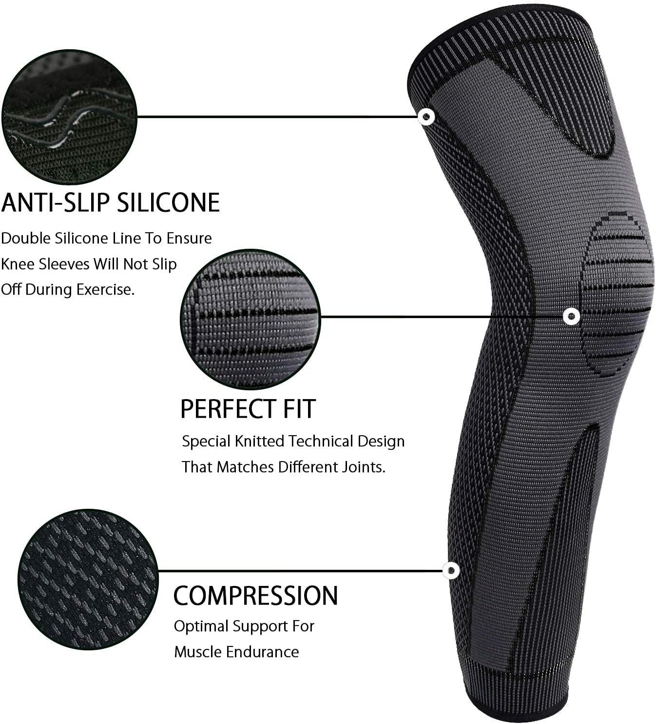 Ergonomic Compression Leg Sleeves for Men and Women – Ultimate Sports Support