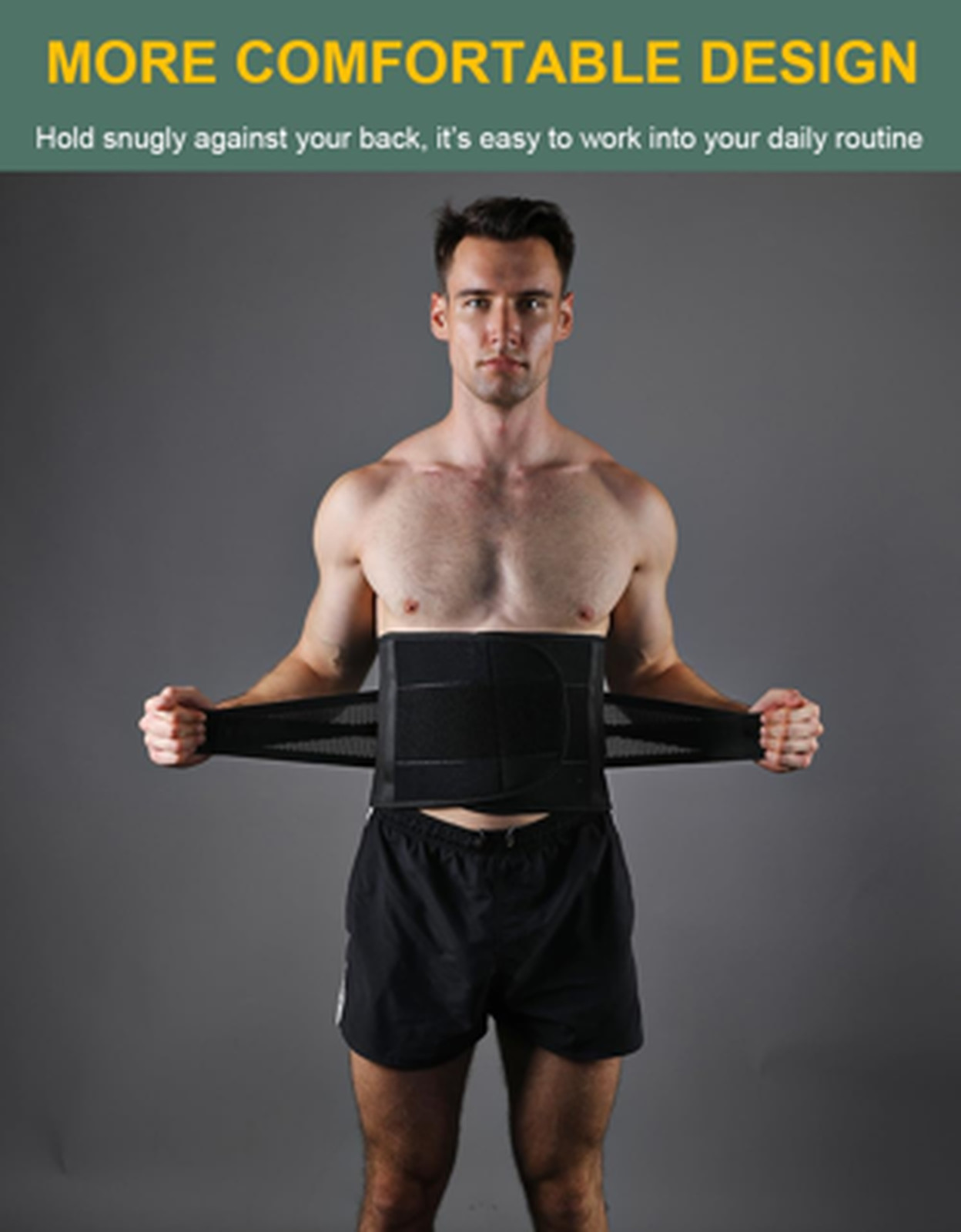 Back Support Brace for Lower Back Pain Men Women Elastic Waist Belt Sciatica