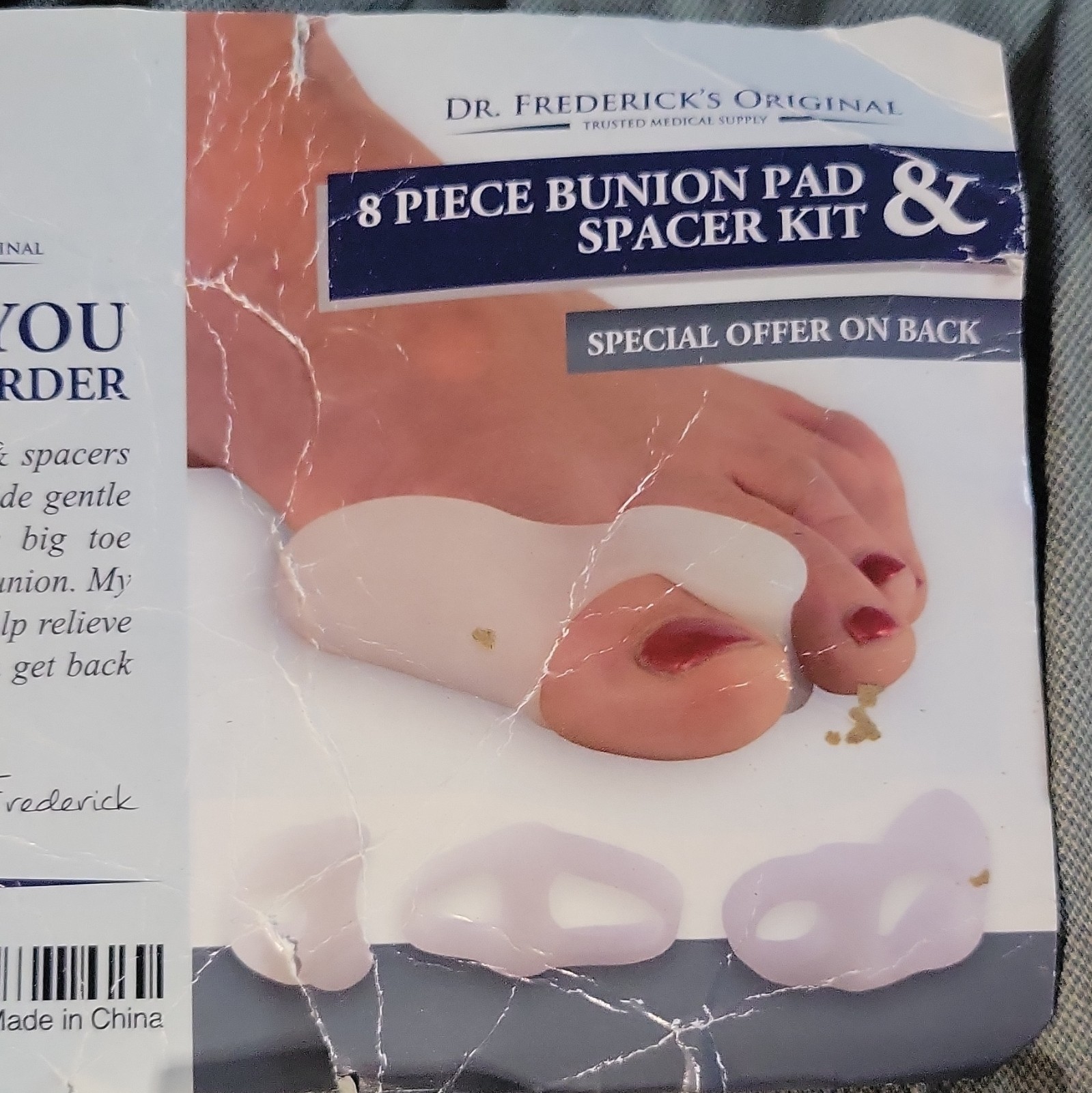 Dr. Frederick’s Original 8-Piece Bunion Pad & Toe Spacer Kit, White
