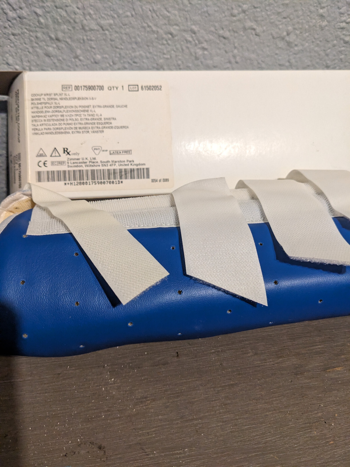 zimmer perforated cockup wrist splint