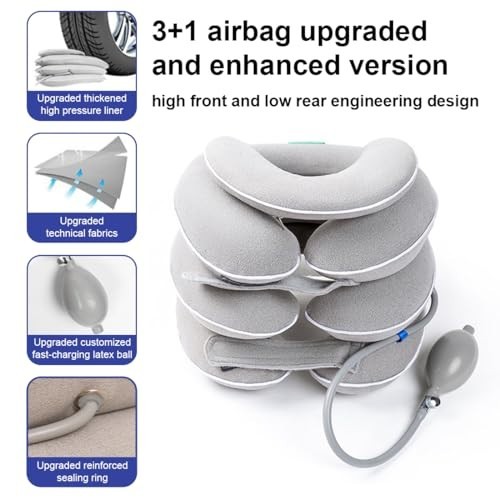 Adjustable Neck Stretcher & Cervical Traction Device for Pain Relief, Washable &