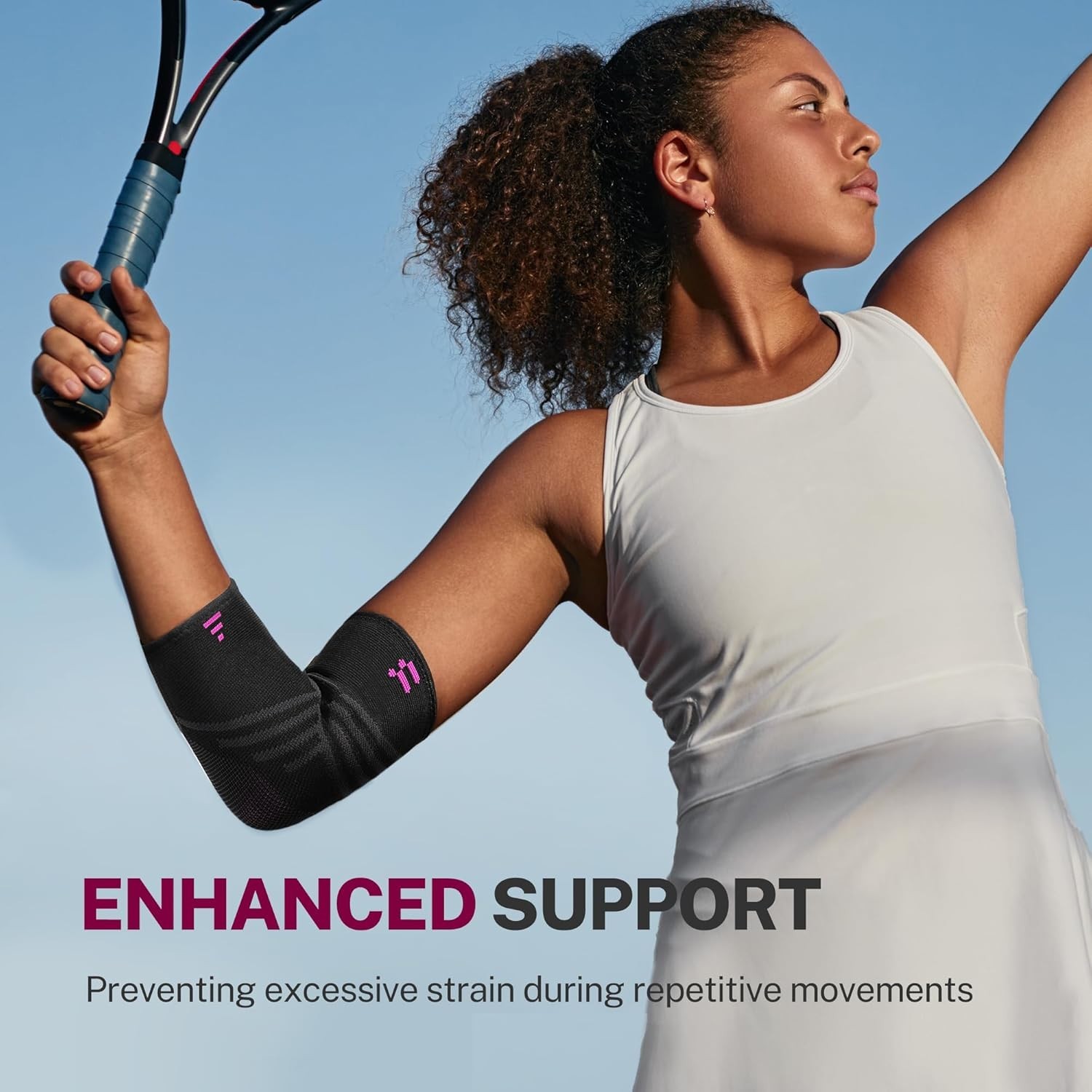 1 Pair Elbow Compression Sleeve with Gel Pad for Men Women, Elbow Brace for T…