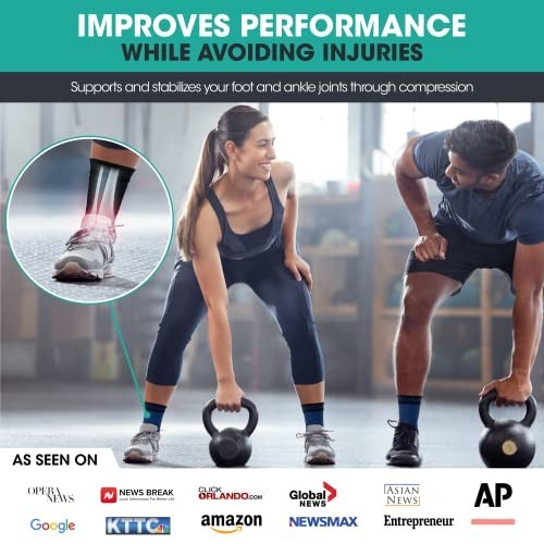 Compression Ankle Brace Socks for Sprains & Tendonitis – Support Sleeve for Men