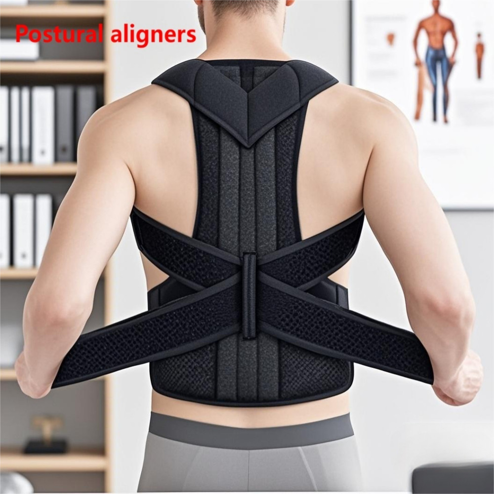 Adjustable posture correction strap with back support shoulder strap men women