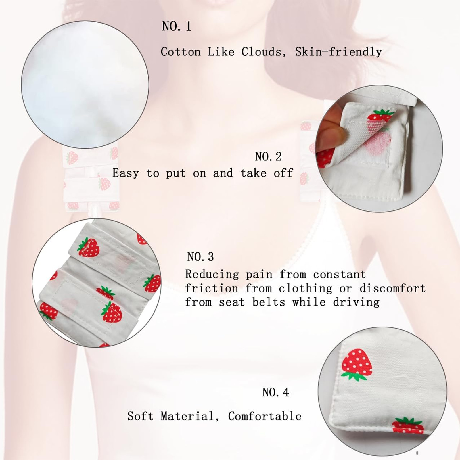 Bra Strap Pad Protector for Chest Port, Post-Surgery Pacemaker Pillow for Breast