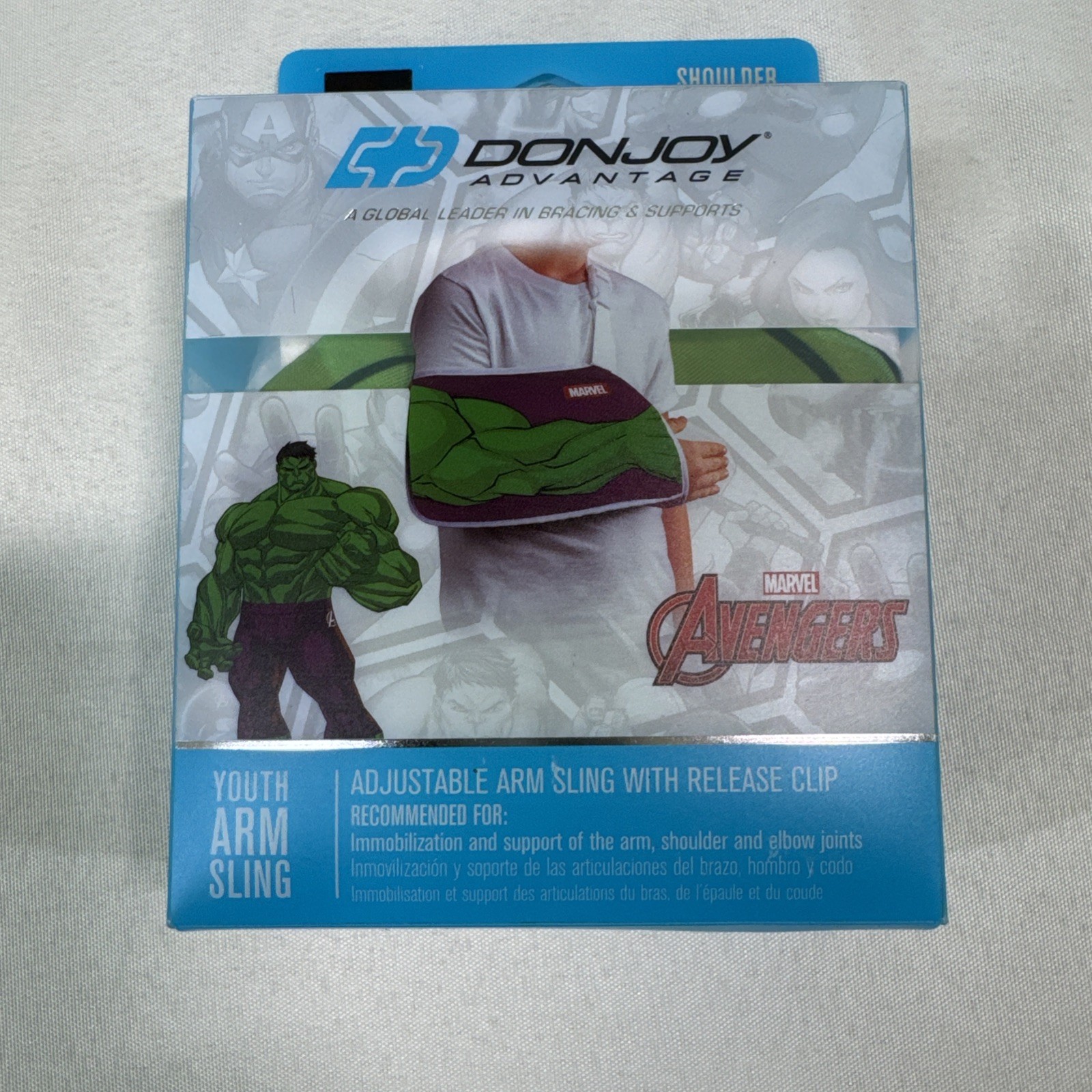 DonJoy Advantage Marvel Avengers Hulk Youth Arm Sling Adjustable Lightweight