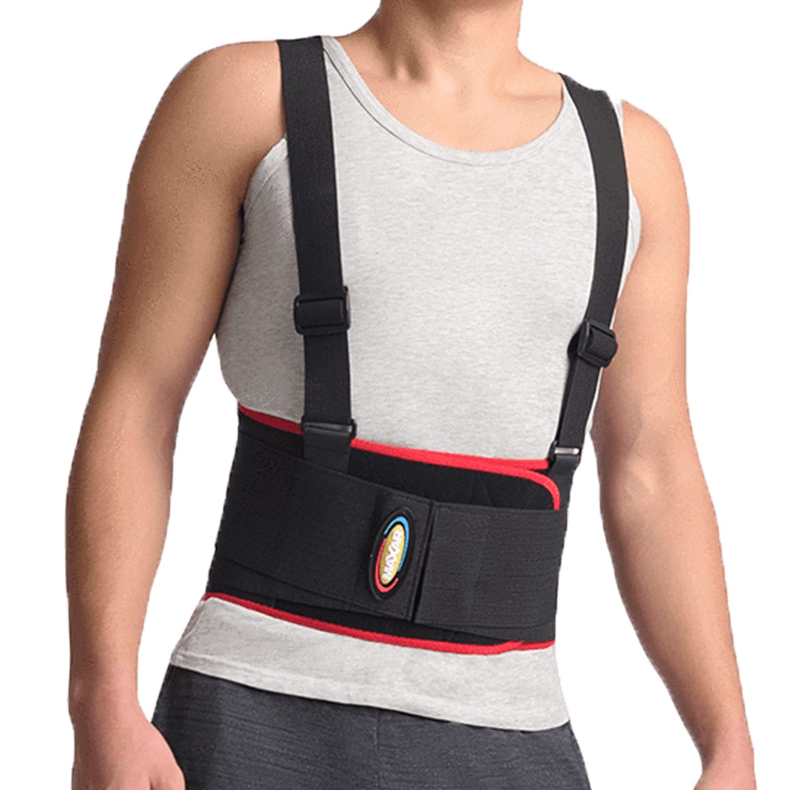 MAXAR Deluxe Industrial Back Brace for Lower Back Pain Women & Men – Back Sup…