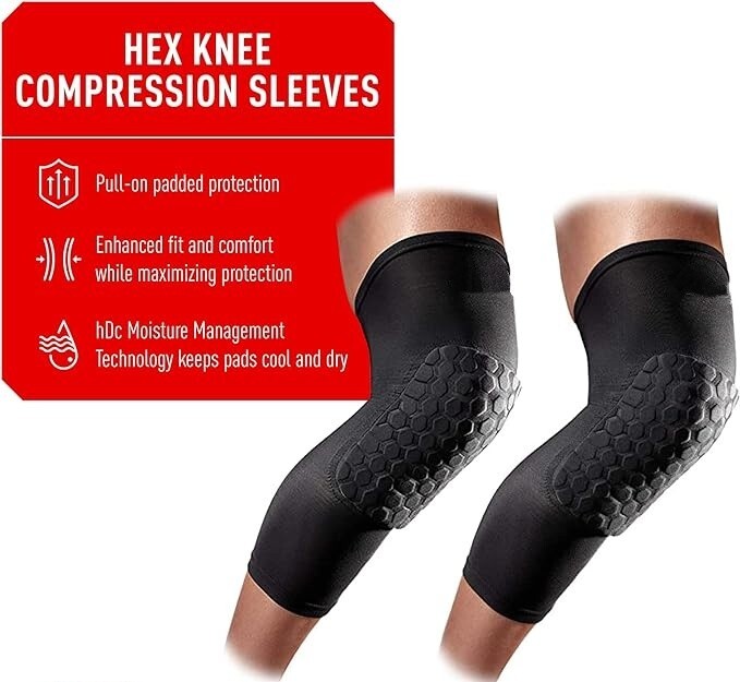 Paquete de 2 rodilleras para mangas de compresión para el dolor de rodilla NUEVO