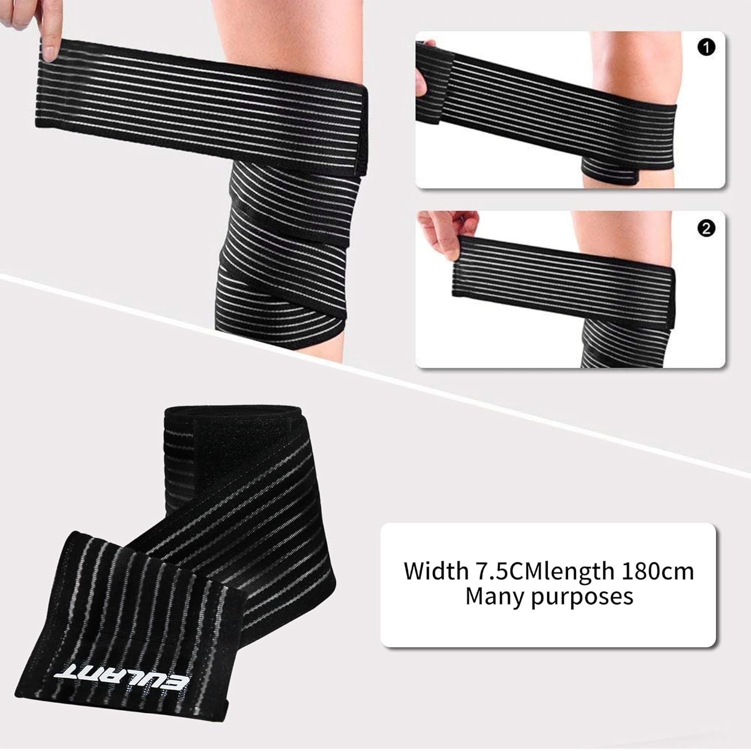 Versatile Elastic Compression Knee & Ankle Bandages for Sports & Everyday Use