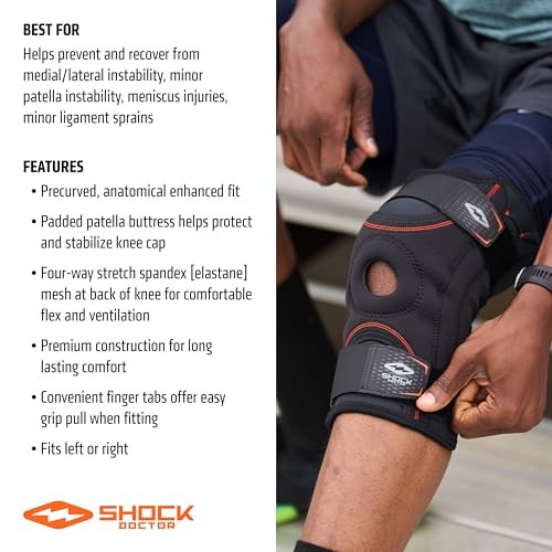 Knee Brace , Compression Knee Brace for Men & Women, Stability, Patella Large