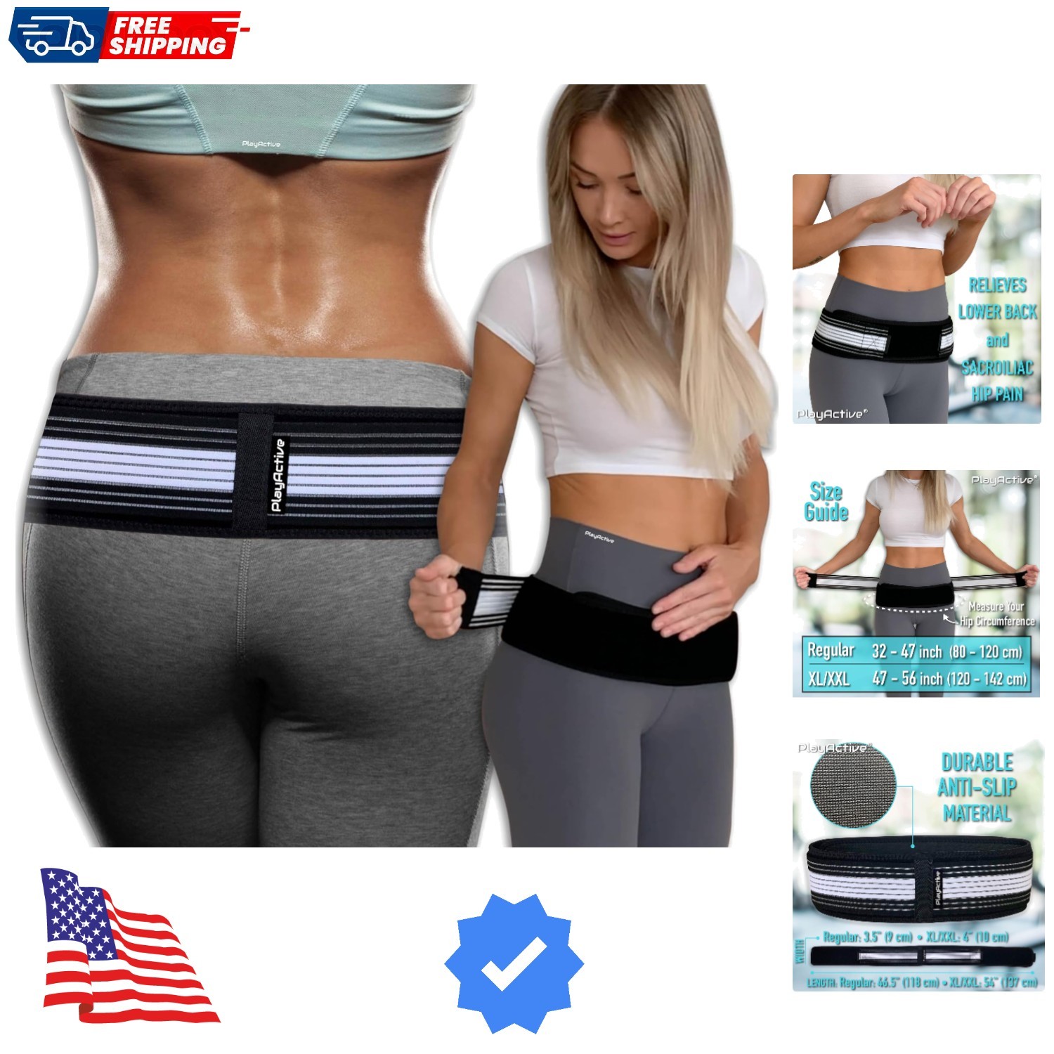Sacroiliac SI Joint Hip Belt – Lower Back Support Brace for Men and Women – P…