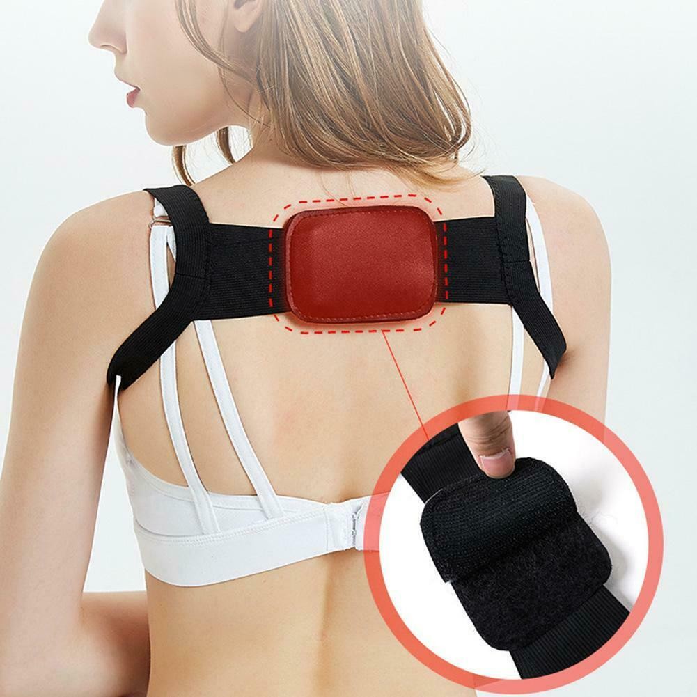Back Support Correction Belt, Breathable 1PC for Home Travel (Black)