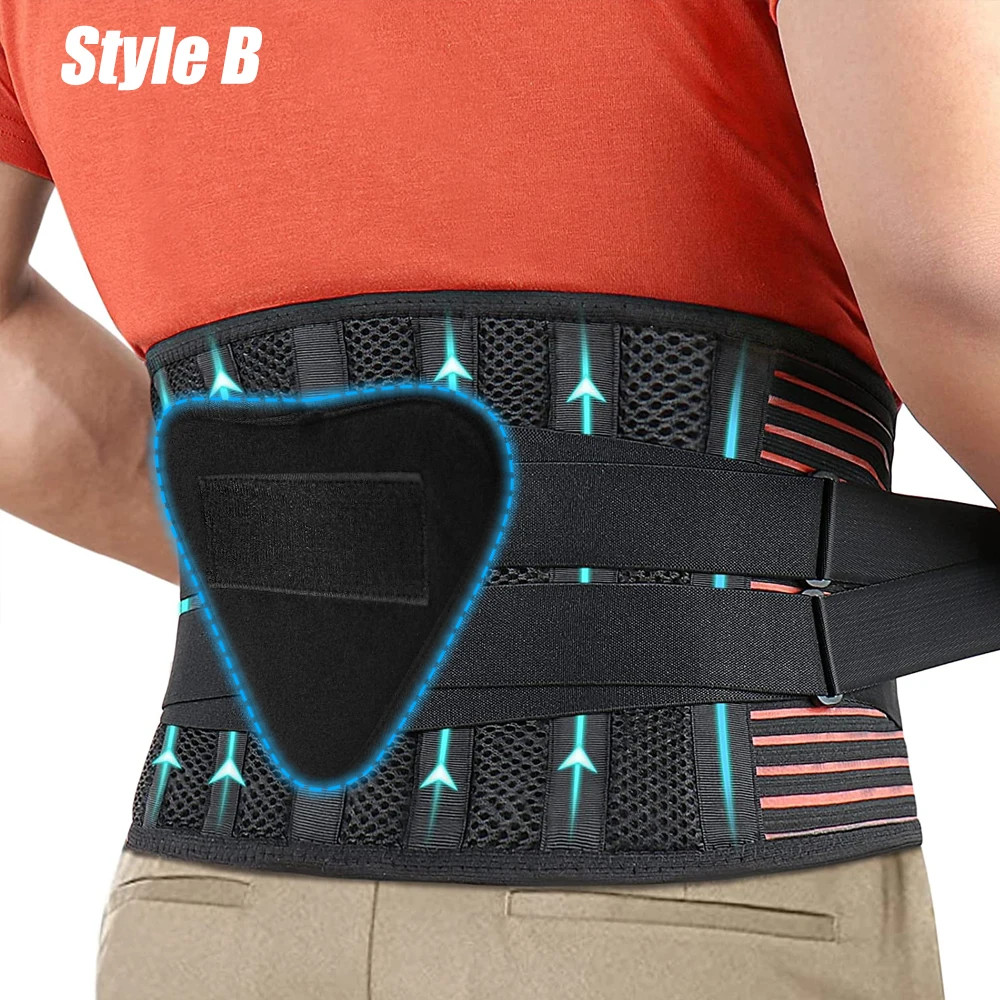Back Brace Adjustable Waist Belt Support Brace for Lumbar Trainer Sweat Belt for