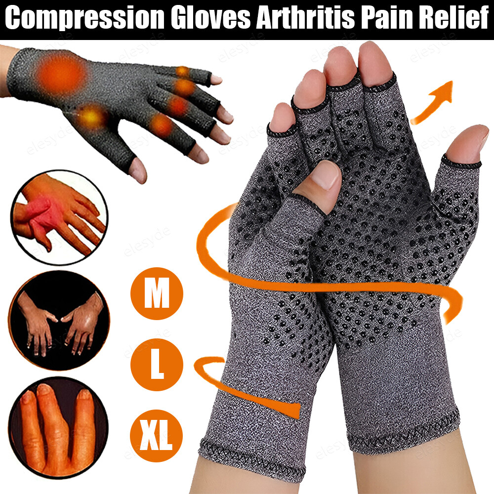 Copper Compression Gloves Carpal Tunnel Arthritis Pain Relief Therapeutic Brace