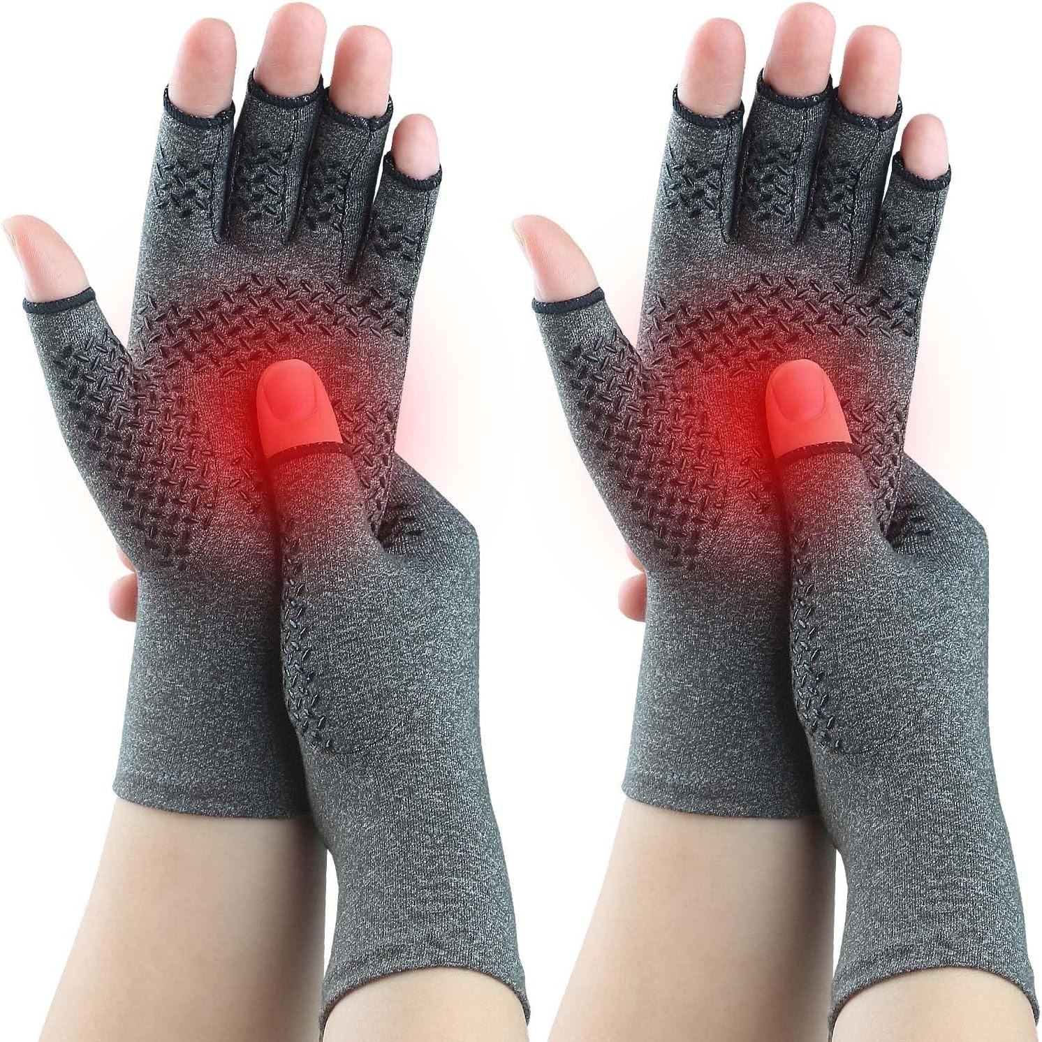 4 Pair Compression Gloves for Carpal Tunnel Pain Fingerless Arthritis Hand Glove