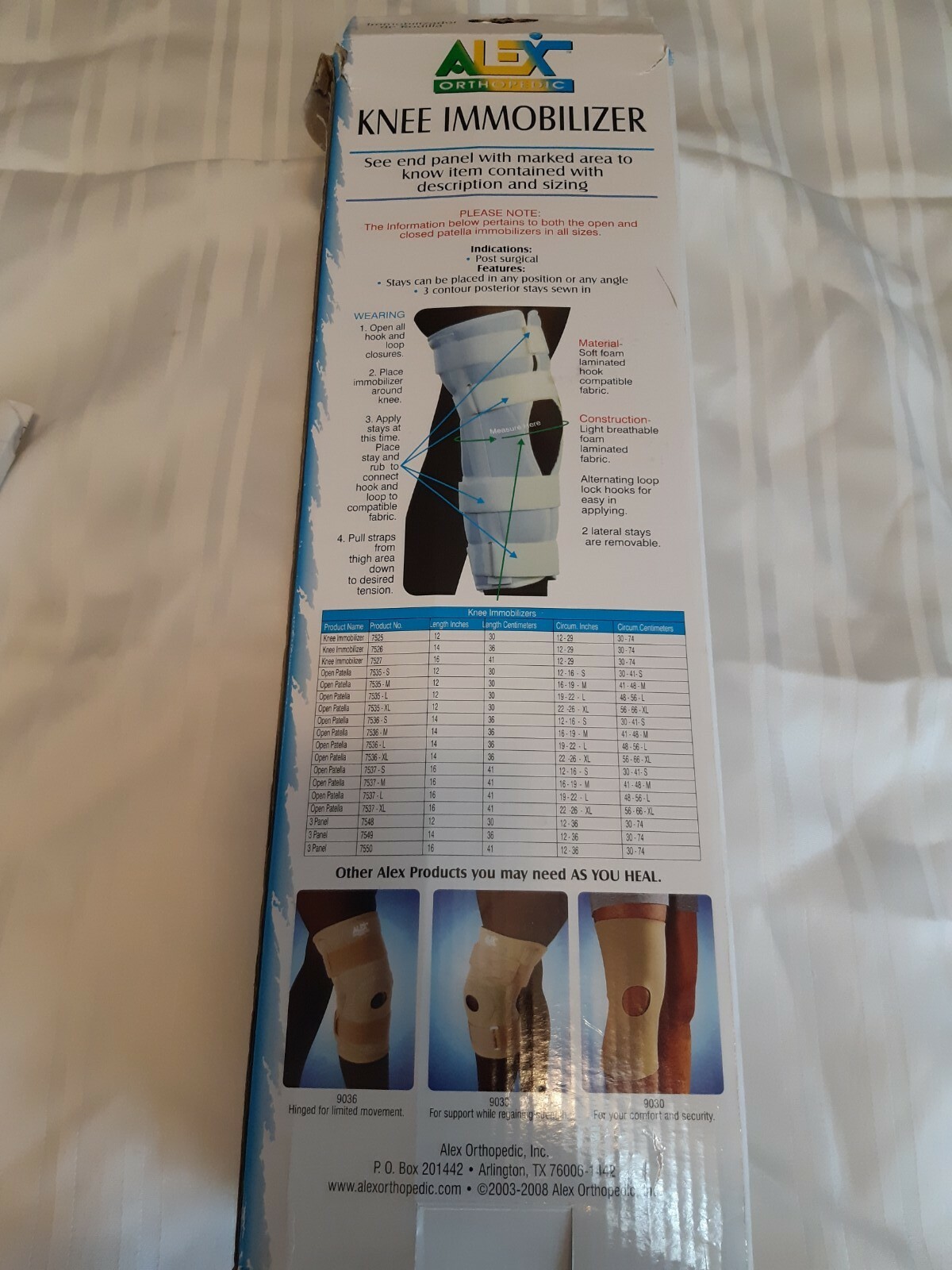 TRU FIT KNEE ONE immobilizer