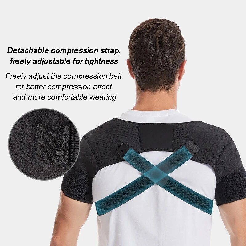 Adjustable Double Shoulder Support Back Posture Corrector Wrap for Pain Relief