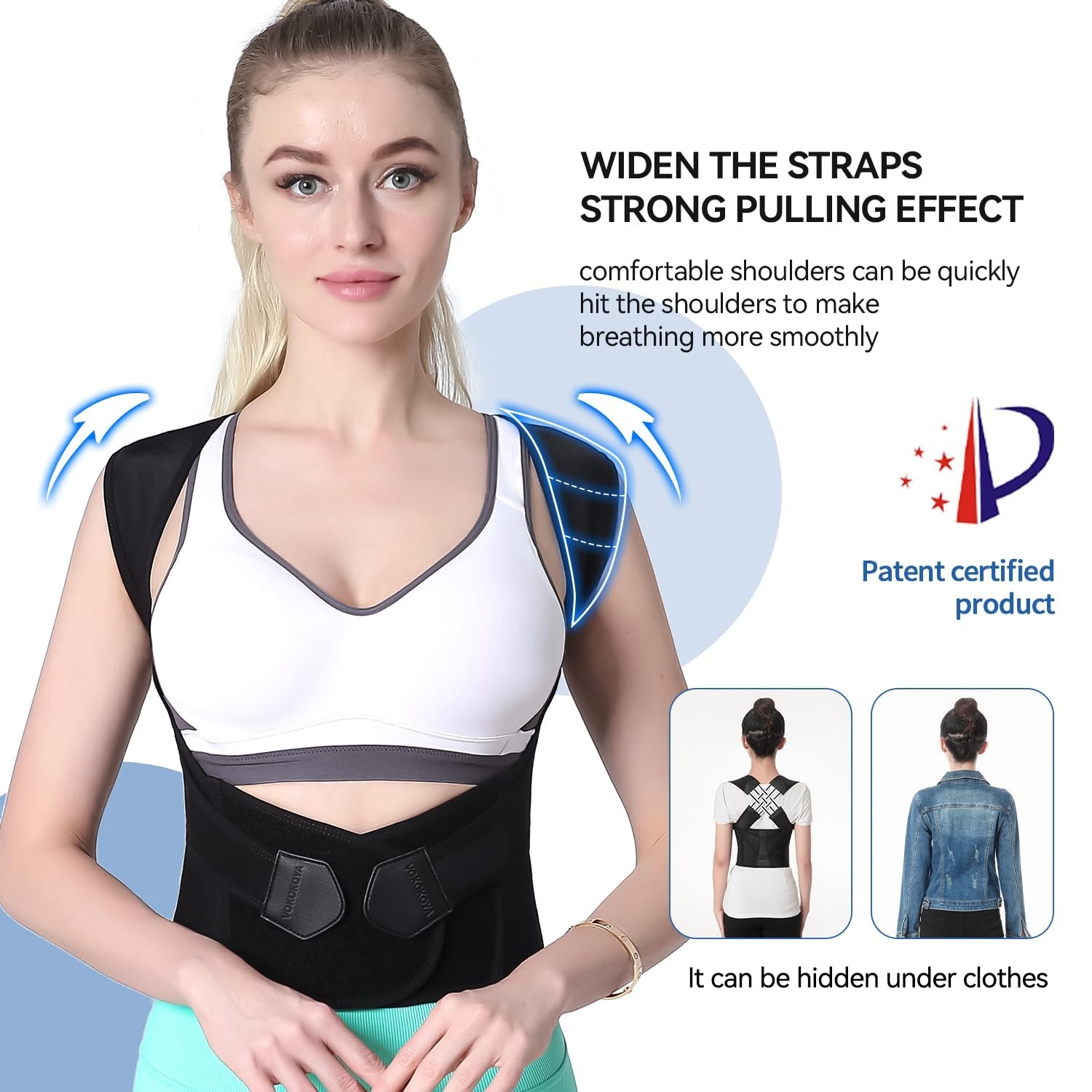 Large Invisible Posture Corrector for Adults – Ease Back Pain & Improve Posture