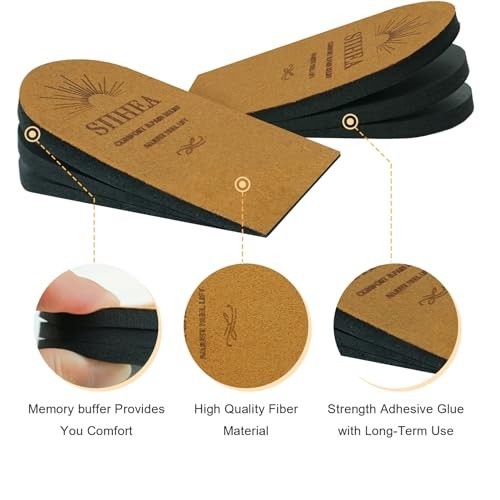 Adjustable Heel Lifts Inserts 1/8 Inch Height Increase for Pain Relief Plantar