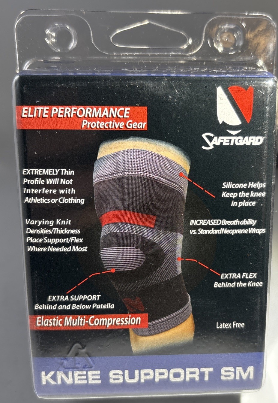 Safetgard All Sports(Football/Baseball)Compress Knee Support Small 13.5”-15”-NEW